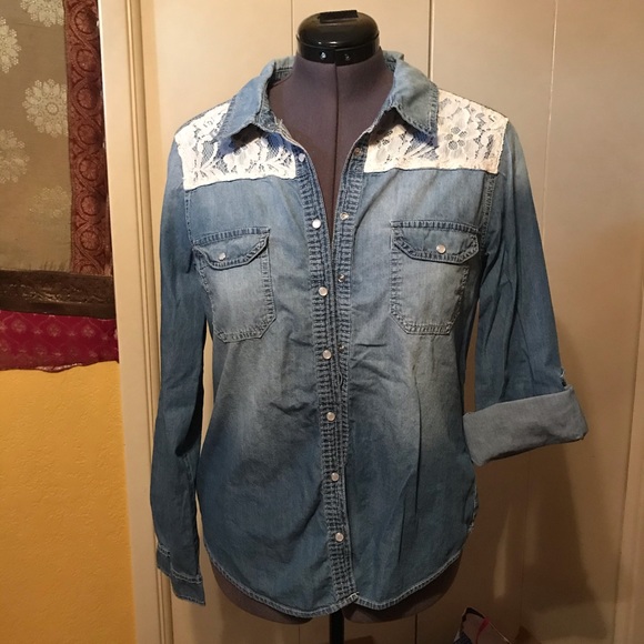 French Blue Tops - Denim Shirt